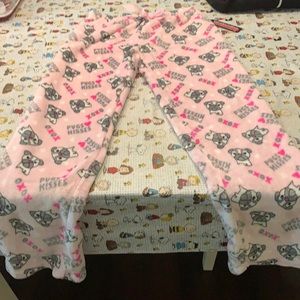 New with tags plush pajama bottoms
